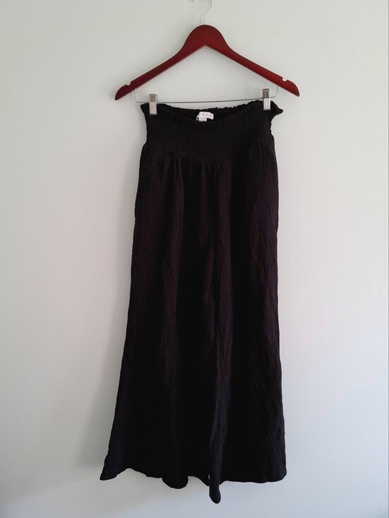 HYFVE Pants - HYFVE Black Wide Leg Smocked Pants SZ L